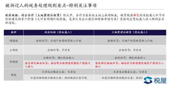 舊改涉稅處理核心規則解析（一）